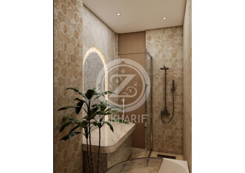 الأحواض والتشطيبات في تصميم حمام