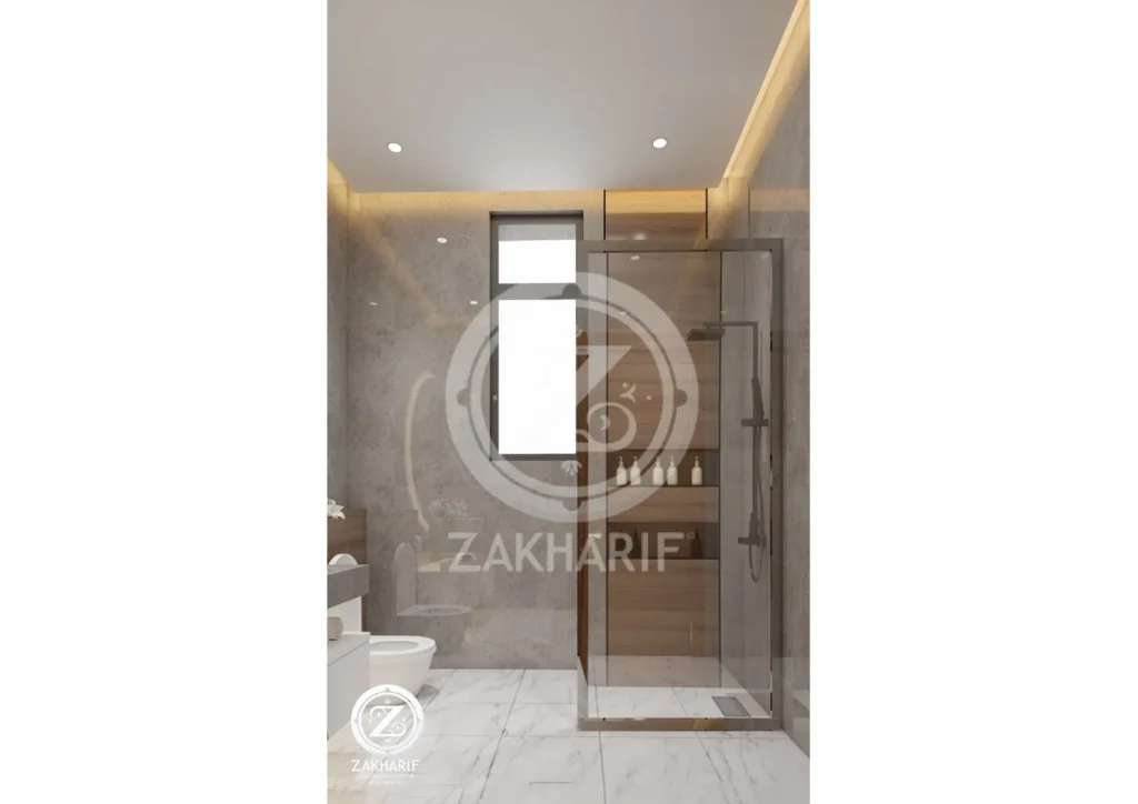 الأحواض والتشطيبات في تصميم حمام