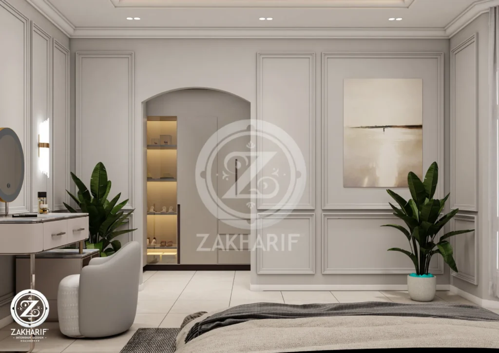 تفاصيل المساحة والأثاث ضمن تصاميم غرف النوم