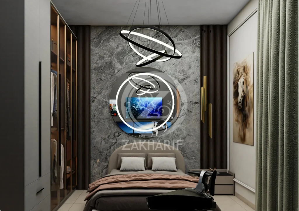 تفاصيل المساحة والأثاث ضمن تصاميم غرف النوم