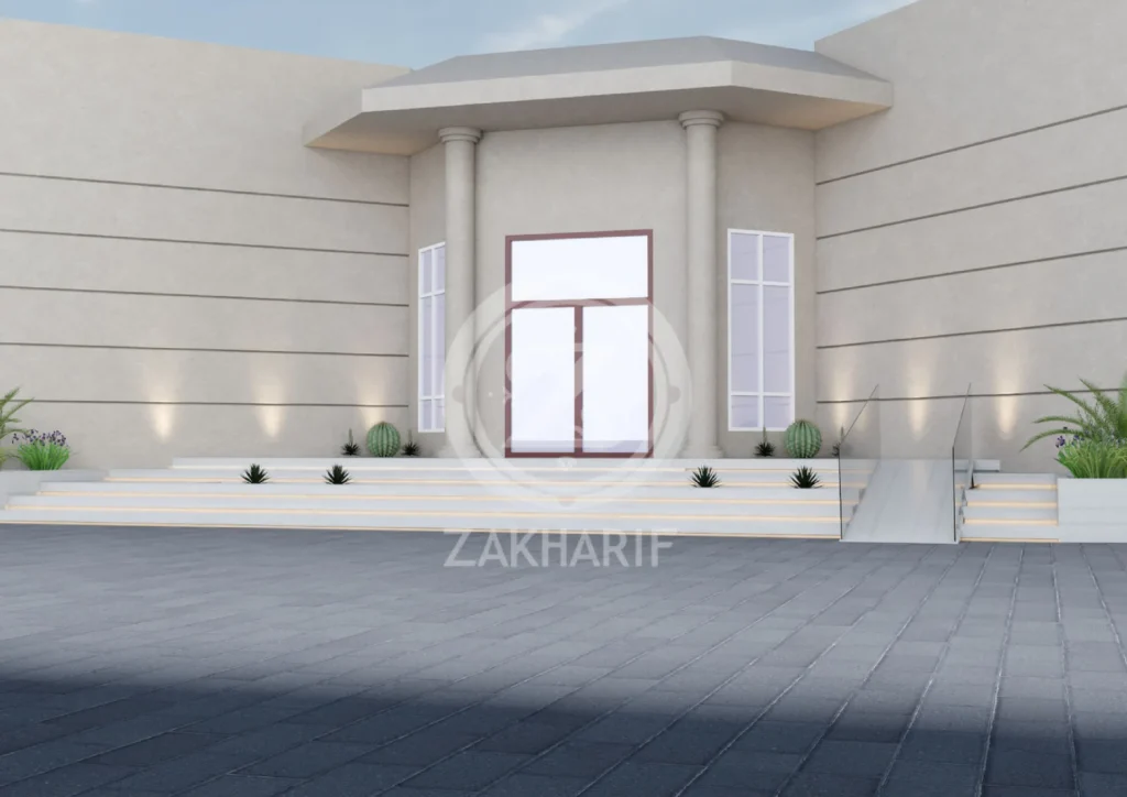 تصميم واجهة أو مساحة خارجية
