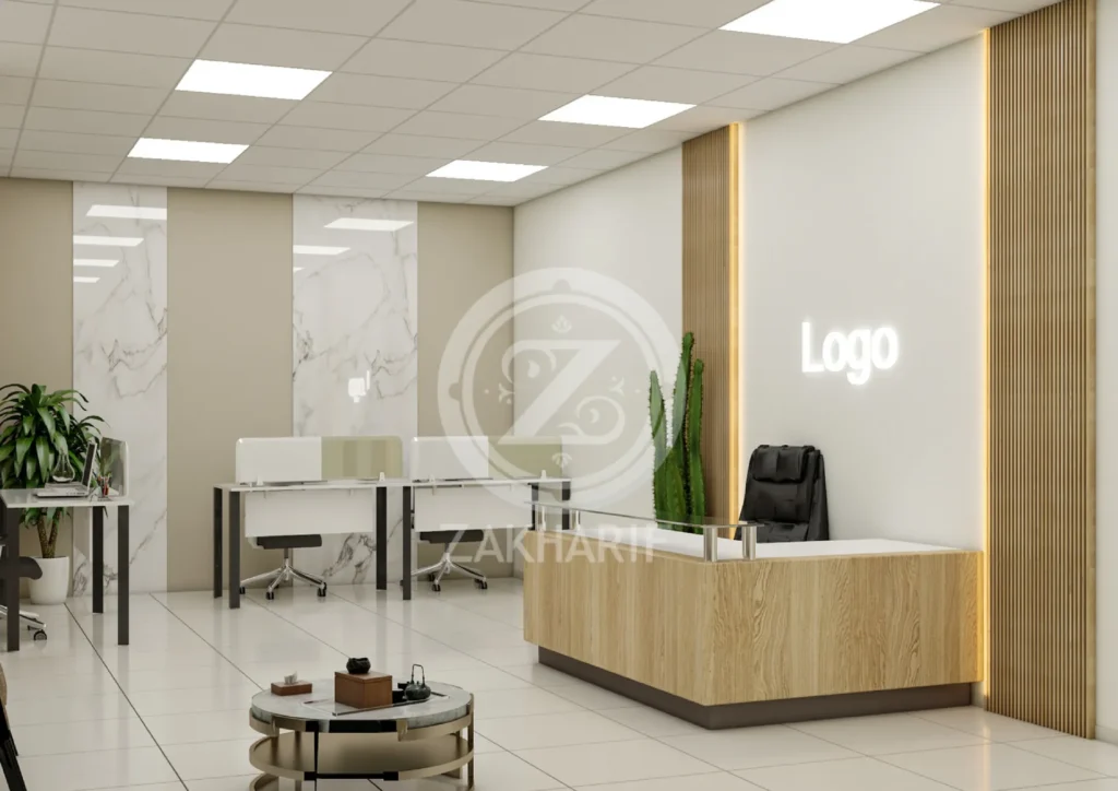 توزيع الأثاث والتشطيبات ضمن مساحات العمل